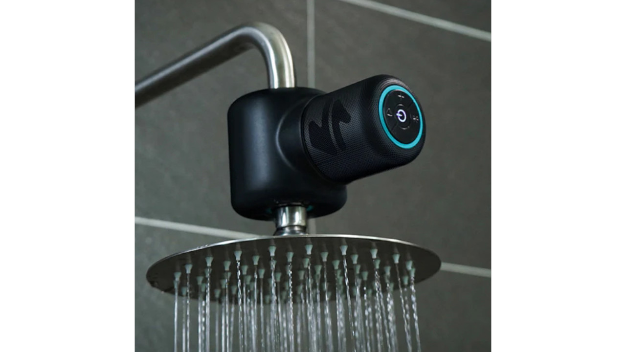 Comme le nom Shower Power l'indique, ces haut-parleurs sont alimentés par l'eau. Comme le nom Shower Power l'indique, ces haut-parleurs sont alimentés par l'eau.