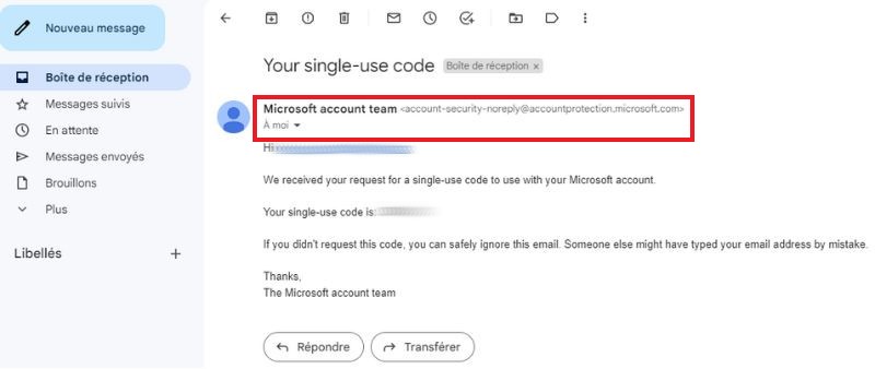 aperçu comment afficher adresse destinataire Gmail PC