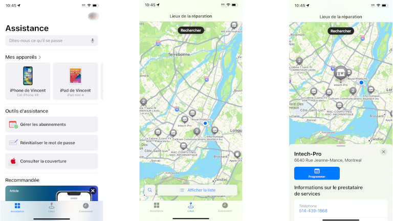 Trouver r&eacute;parateur agr&eacute;&eacute; Apple