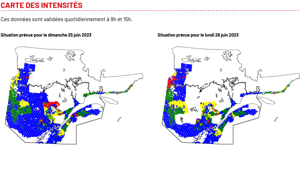Carte feux de forêt Sopfeu