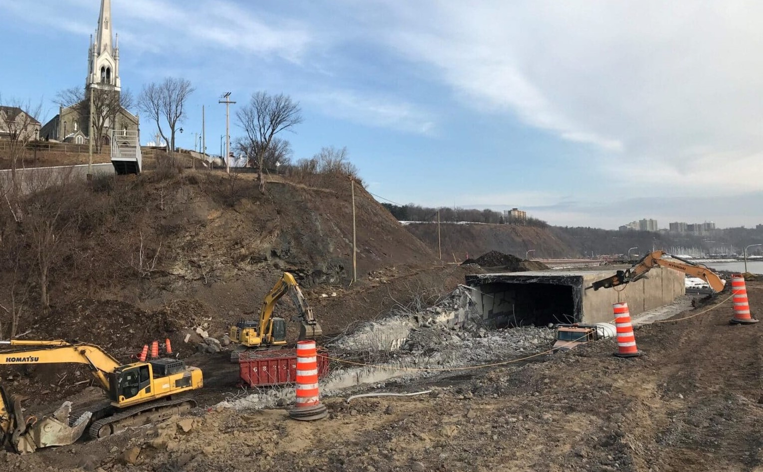 Promenade Samuel-De Champlain chantier