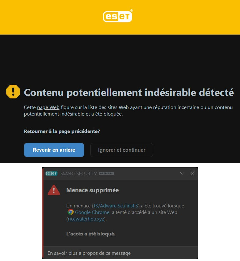 Protection sites web ESET