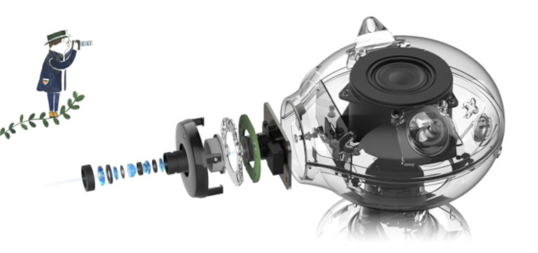 Cette cam&eacute;ra est aussi munie d'une cam&eacute;ra avec vision nocturne afin de s'assurer que du visuel soit diffus&eacute; m&ecirc;me dans l'obscurit&eacute; totale.&nbsp;