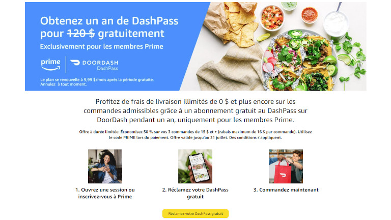 Promotion Amazon Prime Doordash Dashpass