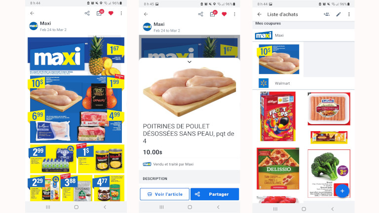 application Flipp iOS Android &eacute;picerie coupons rabais circulaire sp&eacute;cial