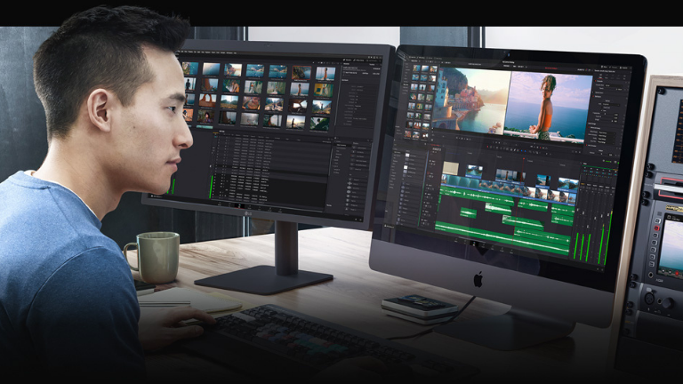 L’édition des vidéos s’effectue facilement à partir des espaces Édition et Coupe. logiciel montage davinci espace édition coupe