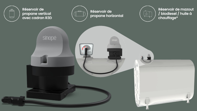 Le moniteur de Sinopé s'adresse aux grands réservoirs de propane et de carburant. Sinopé moniteur réservoir propane et carburant