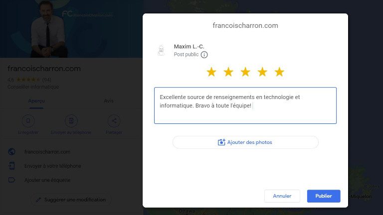 On ne veut pas influencer votre choix, mais un 5 serait grandement apprécié!  