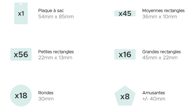 Voici une partie des formats d’étiquettes disponibles sur le site web de Colle à moi. Colle à moi format étiquette