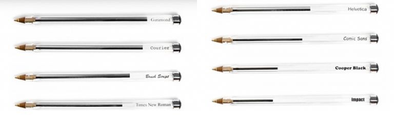 aperçu consommation encre polices caractères