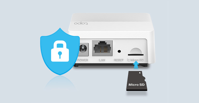 On peut insérer une carte MicroSD jusqu'à 256Go dans le hu des Tapo C420S2. Hub caméras Tapo C420S2