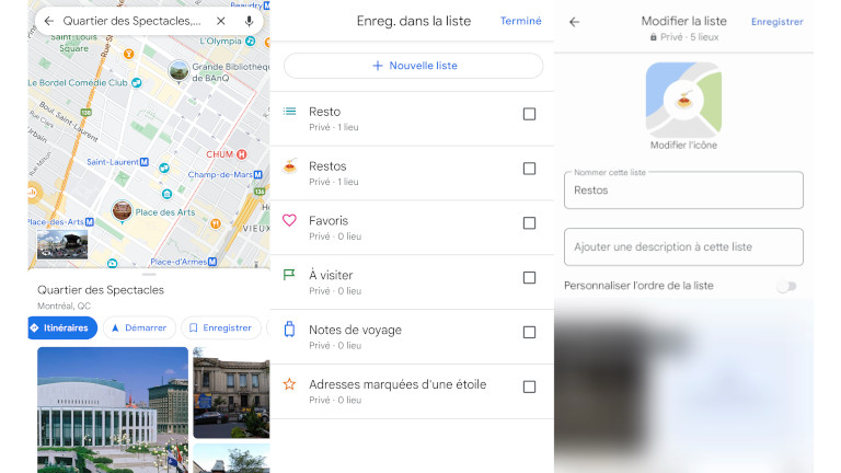 Il est &eacute;galement possible d'appuyer directement sur la destination sur la carte afin de l'enregistrer.&nbsp;