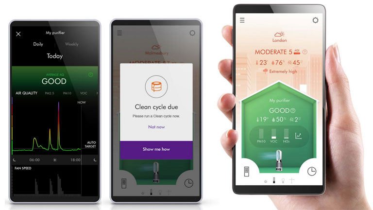 Comme beaucoup d’appareils de nos jours, le Pure humidify + cool est compatible avec une application mobile. dyson pure humidify cool application mobile compatible