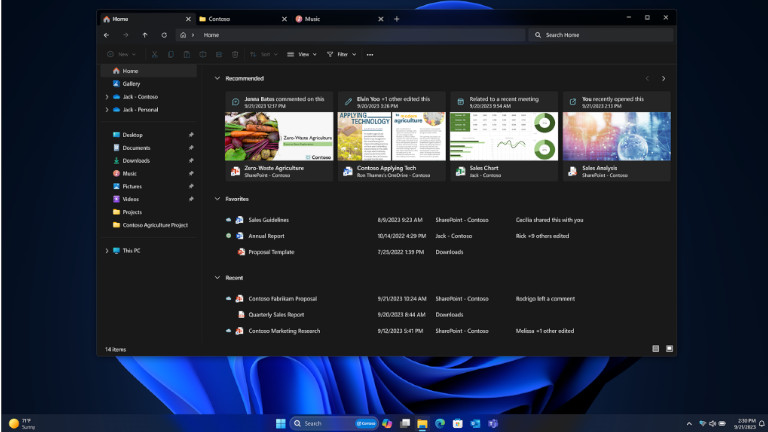 Windows 11 23H2 explorateur de fichiers