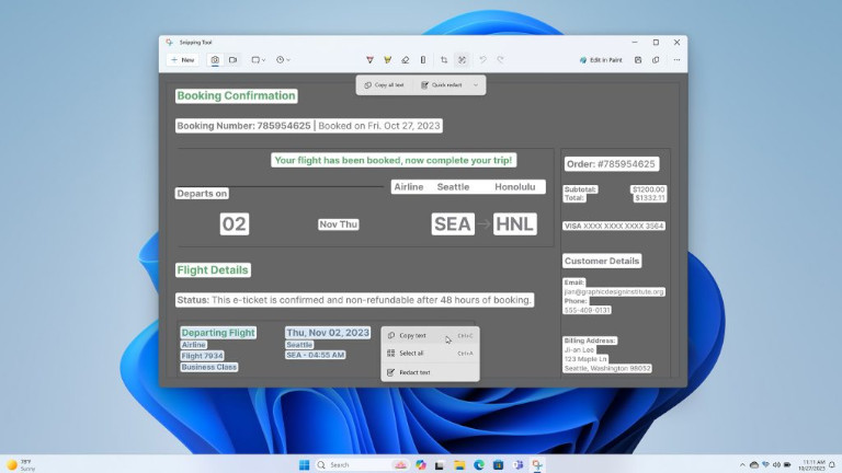 Windows 11 capture d'&eacute;cran