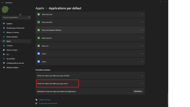 comment changer navigateur web par d&eacute;faut Windows 11
