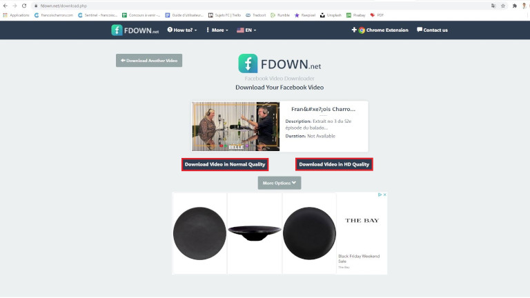 fbdown téléchager vidéo facebook url