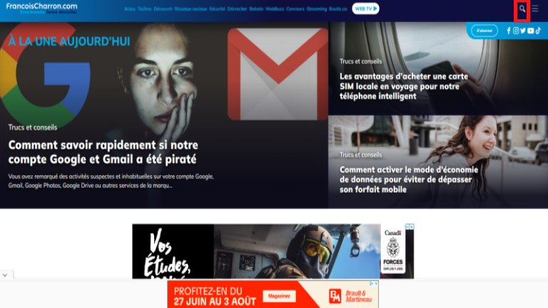 page web site