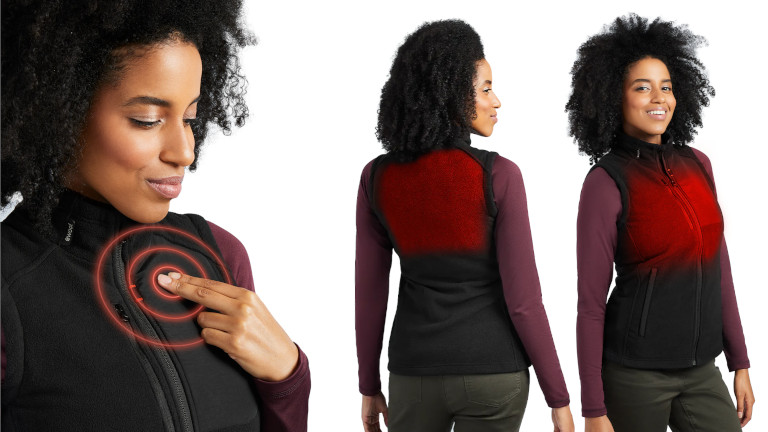 Bouton veste chauffante Metro ewool