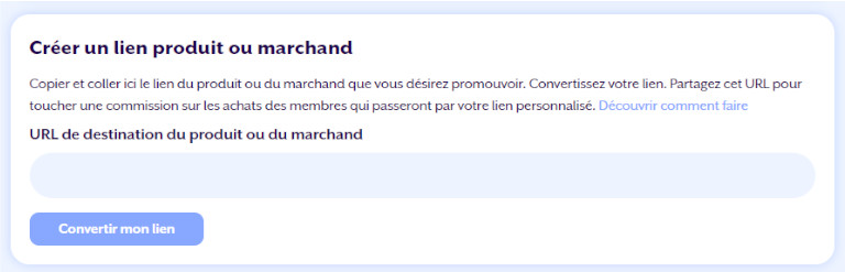 Créer lien ambassadeur Créer lien ambassadeur