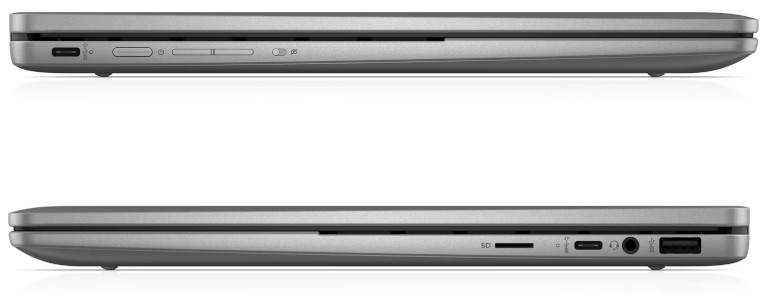 Le HP Chromebook x360 14c-cd0000ca a l'avantage d'avoir plusieurs ports comparativement à d'autres Chromebook. HP Chromebook x360 14c-cd0000ca ports