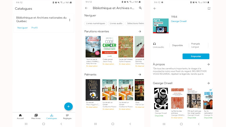 application pretnumerique android ios biblioth&egrave;que emprunter livres en ligne distance