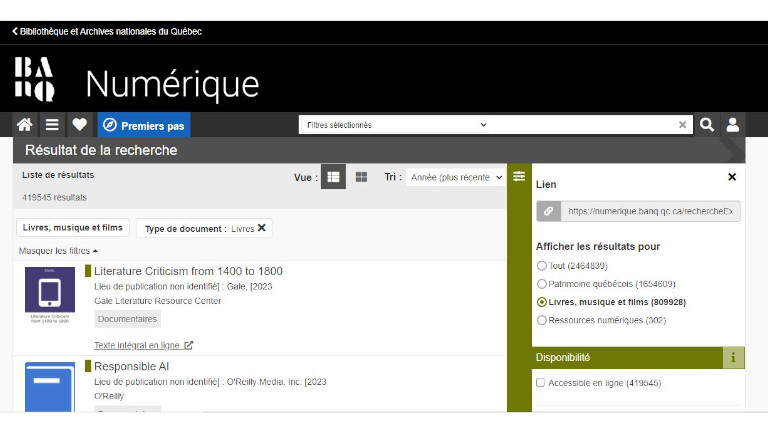 banq site web livres en ligne audio bilbioth&egrave;que
