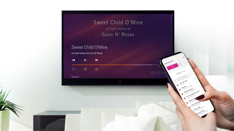 Ordinateur, cellulaire, tablette, télévision: KaraFun est disponible un peu partout. karafun karaoké disponible cellulaire tablette ordi télé