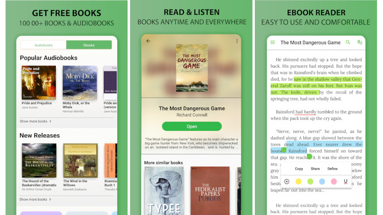 L’application Livres – Lire et écouter est disponible sur Android et propose beaucoup de contenus en français et en anglais! Application lire et écouter