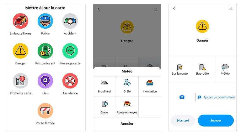 Waze routes enneigées Waze routes enneigées