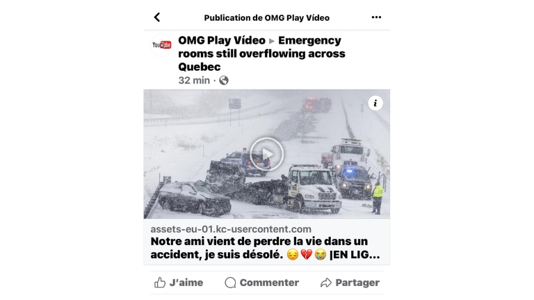 Arnaque facebook accident mortel ami