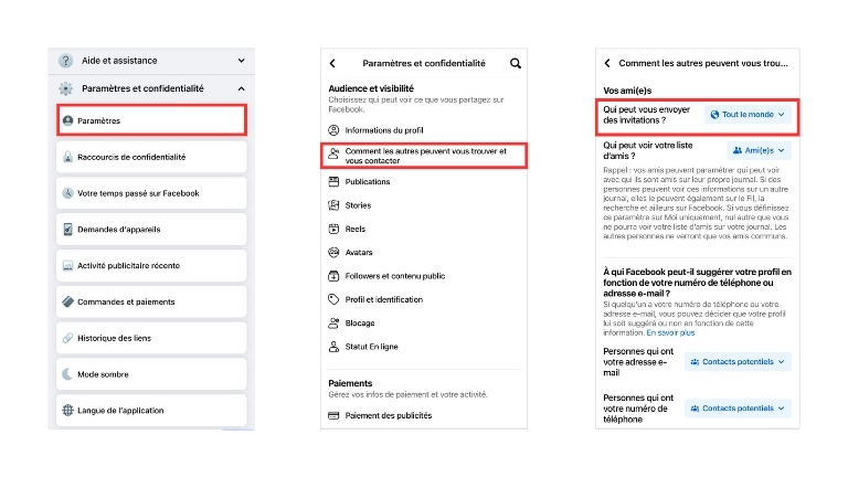 Comment emp&ecirc;cher demandes amiti&eacute;s inconnus Facebook t&eacute;l&eacute;phone intelligent tablette
