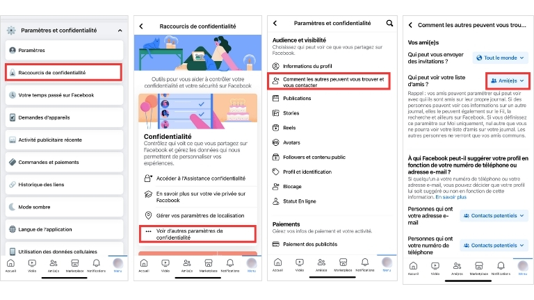 Comment masquer sa liste d’amis Facebook sur téléphone et tablette