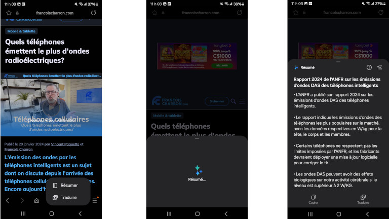 Samsung Galaxy S24 Ultra résumé internet