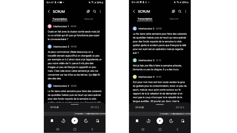 Samsung Galaxy S24 Ultra retranscription