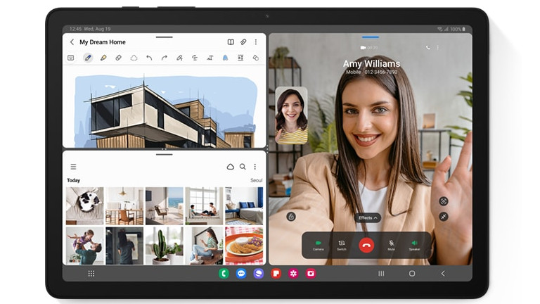On peut aisément rouler deux applications à la fois sur la Galaxy TAb A9+ Samsung Galaxy Tab A9+ performance