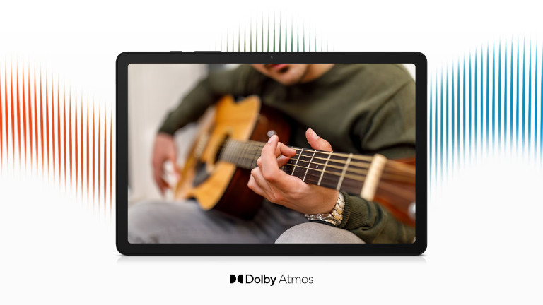 La Galaxy Tab A9+ a beau avoir la technologie Dolby Atmos, le son n'est pas extraordinaire. Crédit: Samsung Samsung Galaxy Tab A9+ son