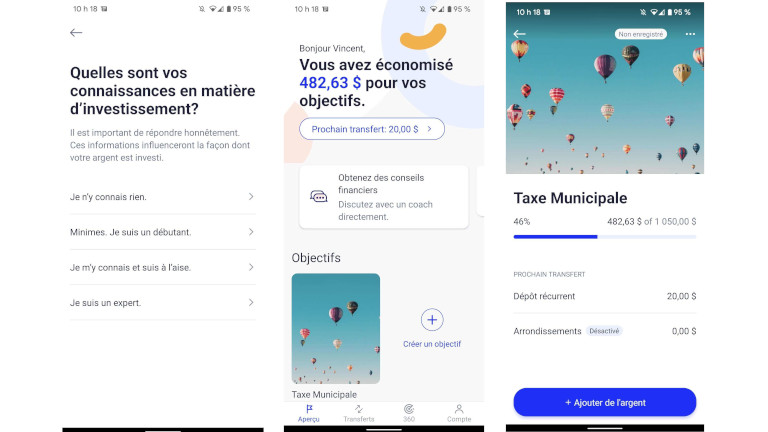 L'application permet de ramasser de l'argent pour nos futurs achats. application Moka téléphone android ios économiser investir argent