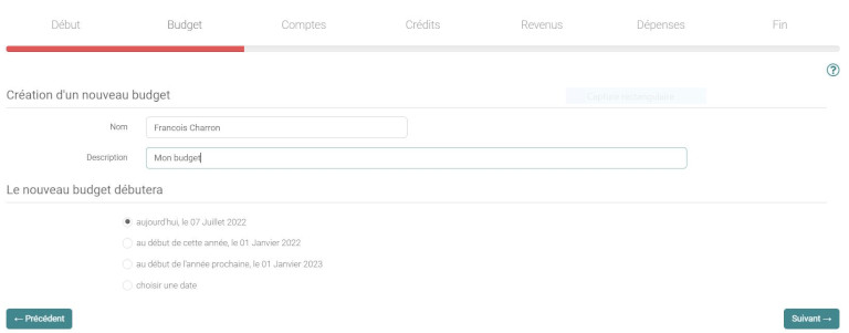 Creation Profil Budget Express