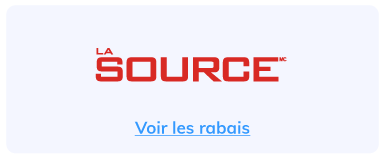 rabais chez la source