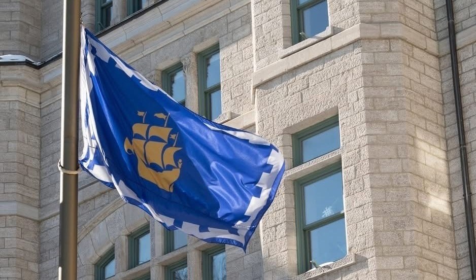Un drapeau de la ville de Québec