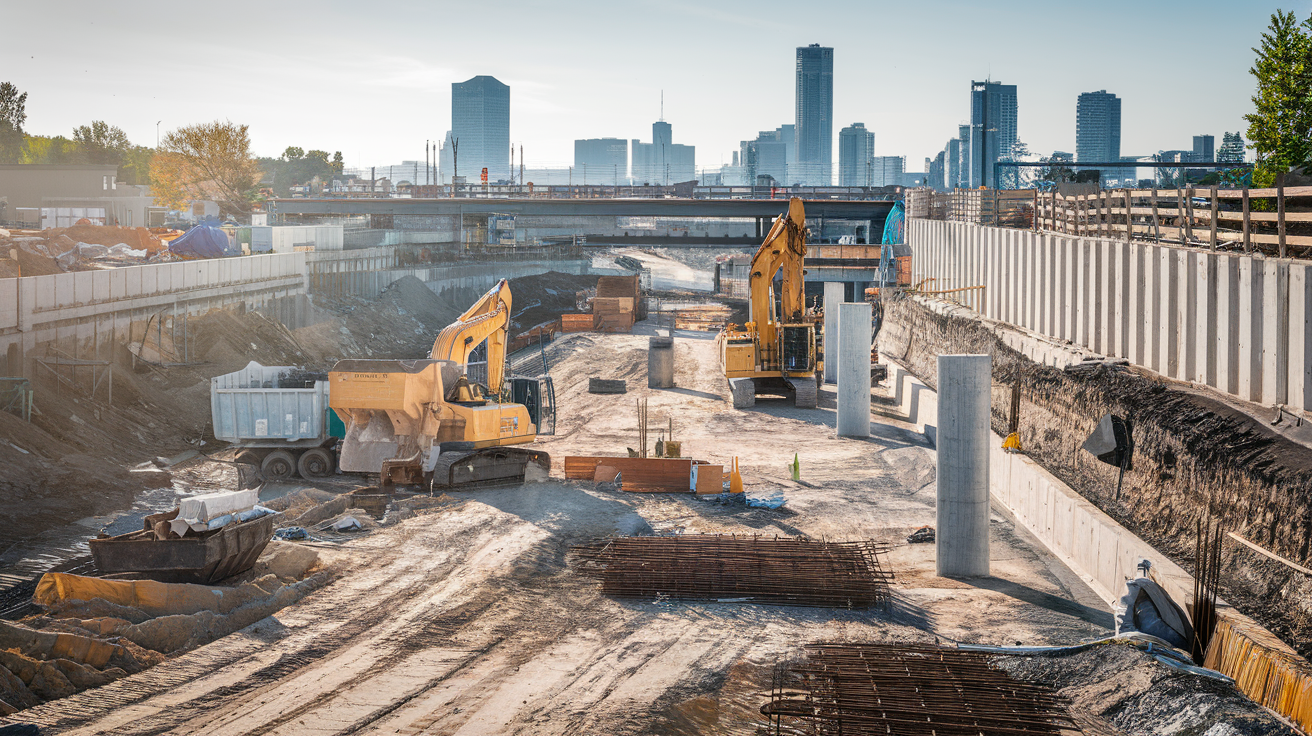 La construction de TramCité à Québec