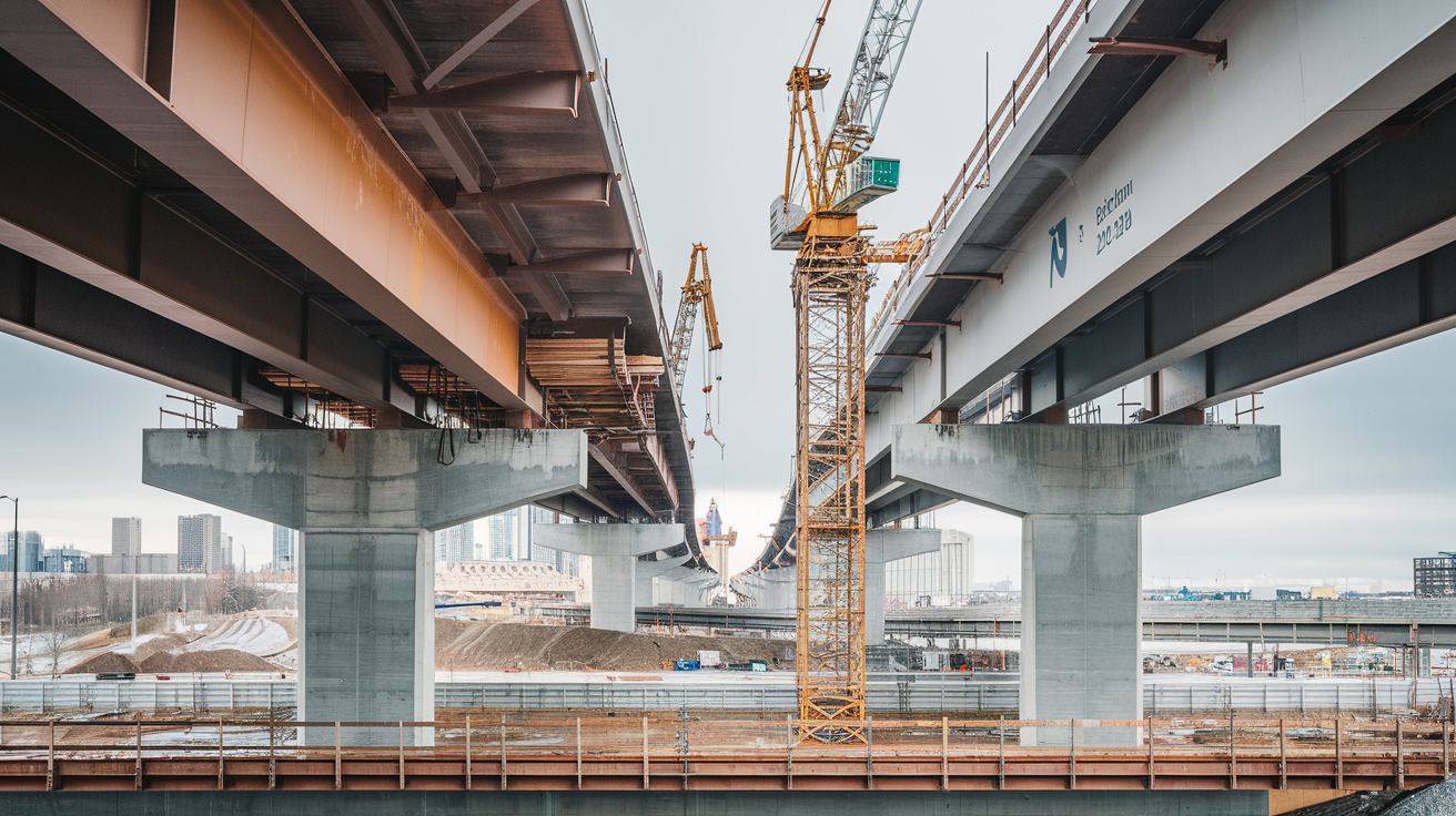 Les ponts à l’étagement de l’autoroute Laurentienne