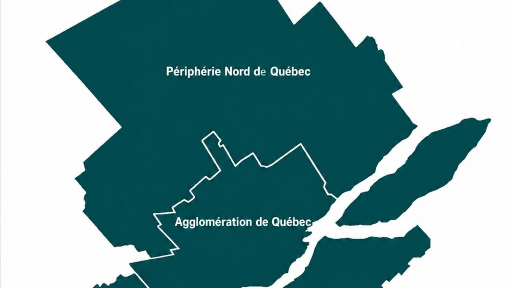 Carte de la région de Québec