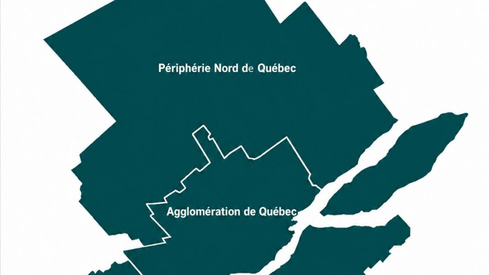 Carte de la région de Québec