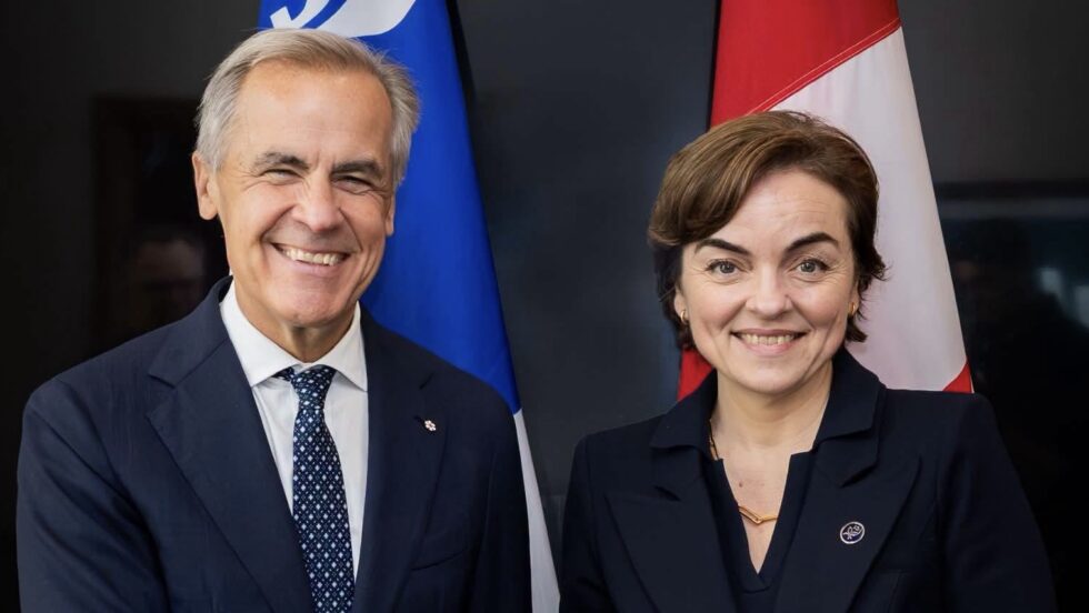 Le Premier Ministre du Canada, Mark Carney, et la Première Ministre du Québec, Christine Fréchette